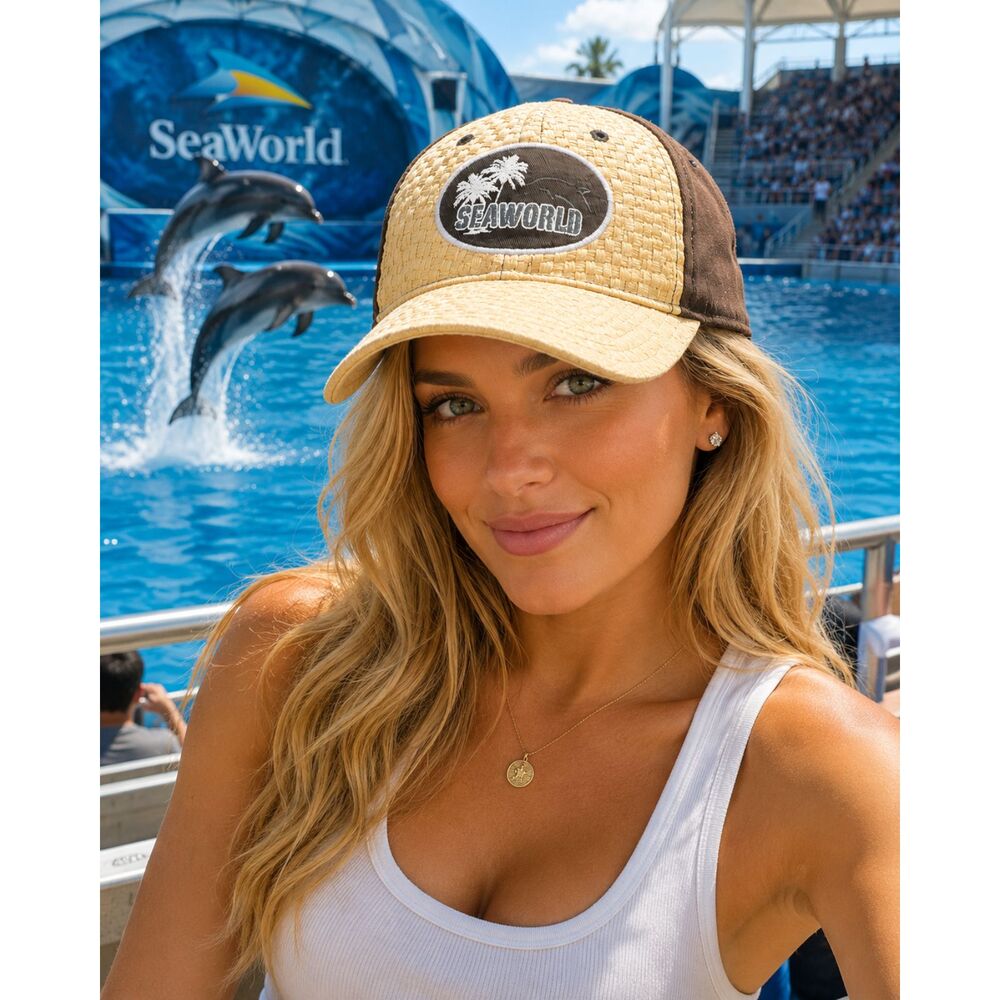 Florida SeaWorld Theme Park Sun Hat Baseball Cap Adjustable Stylish Collectible